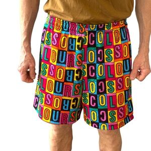Cross Colours Y2K Block Letter Drawstring Shorts Men’s M Bold